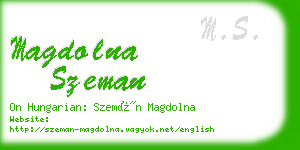 magdolna szeman business card
